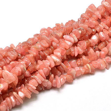 Honeyhandy Grade A Natural Rhodochrosite Chip Beads Strands, 5~14x4~10mm, Hole: 1mm, about 15.5 inch~16.1 inch