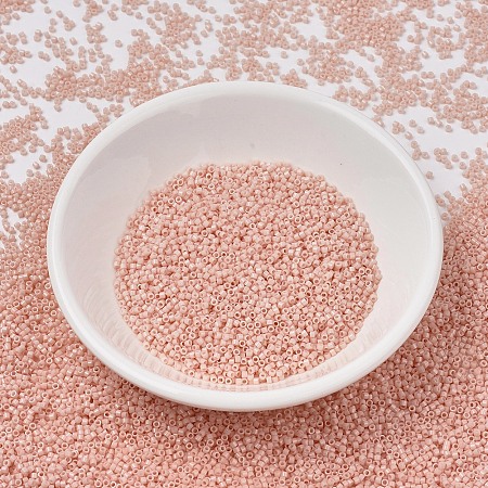 MIYUKI Delica Beads, Cylinder, Japanese Seed Beads, 11/0, (DB1493) Opaque Light Salmon, 1.3x1.6mm, Hole: 0.8mm; about 2000pcs/10g