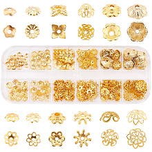 Iron & Brass & Alloy Bead Caps, Golden, 130x50x15mm, 240pcs/box