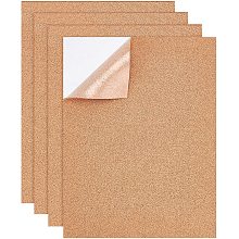 Cork Insulation Sheets, with Adhesive, Rectangle, BurlyWood, 45x35x0.3cm