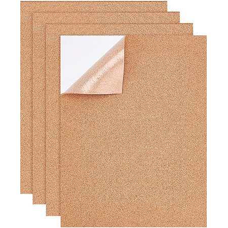 Cork Insulation Sheets, with Adhesive, Rectangle, BurlyWood, 45x35x0.3cm