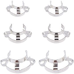 Olycraft Carbon Steel Clips, Stainless Steel Color, 33x39.5x17.5mm, 6pcs/bag