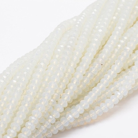 Arricraft Opalite Beads Strands, Rondelle, Faceted, 4x2~3mm, Hole:1mm, about 115pcs/strand, 14 inches