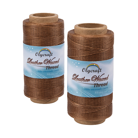 Olycraft Waxed Polyester Cord, Camel, 0.8mm; about 260m/roll