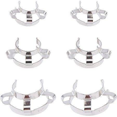 Olycraft Carbon Steel Clips, Stainless Steel Color, 33x39.5x17.5mm, 6pcs/bag