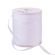 Organza Ribbon, Galloon, White, 1/4 inch(6mm); 500yards/Roll(457.2m/Roll)