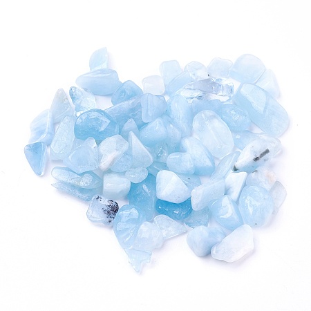 ARRICRAFT Natural Aquamarine Beads, Undrilled/No Hole, Chips, 5~22x4~9x2~6mm, about 100g/bag