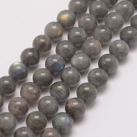 ARRICRAFT Natural Labradorite Bead Strands, Round, 8mm, Hole: 1mm, about 47pcs/strand, 15.5 inches
