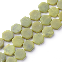 Arricraft Natural Peridot Bead Strands, Hexagon, 17x15~16x4~6mm, Hole: 1~1.5mm, about 24pcs/strand, 15.7 inches