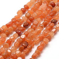 ARRICRAFT Natural Red Aventurine Beads Strands, Chip, 3~5x3~5x3~8mm, Hole: 1mm, about 85~90pcs/strand, 15.7 inches(40cm)