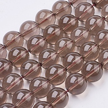 Arricraft Smoky Quartz Beads Strands, Round, 8mm, Hole: 1mm