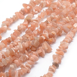 Arricraft Natural Sunstone Beads Strands, Chip, 5~8mm, Hole: 1mm, about 33 inches(84cm)