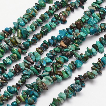Arricraft Natural Chrysocolla Bead Strands, Chips, 4~12x4~12mm, Hole: 1mm, about 15.74 inches