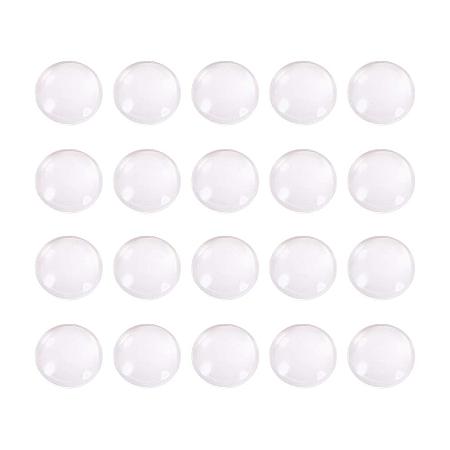 ARRICRAFT 200pcs 11~12mm Half Round Circle Flat Back Clear Transparent Glass Dome Cabochons, Top Quality Dome Transparent Cameo Pendant Settings for Photo Pendant Craft Jewelry Making, 11~12x3.5~4mm
