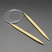 Honeyhandy Rubber Wire Bamboo Circular Knitting Needles, More Size Available, Light Yellow, 780~800x4.0mm