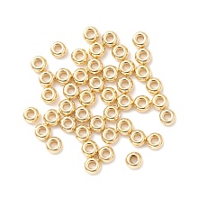 Honeyhandy 304 Stainless Steel Beads, Disc/Flat Round, Golden, 4x2mm, Hole: 1.5mm