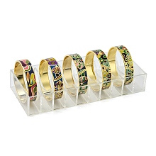 Honeyhandy Organic Glass Bracelet Displays, Rectangle, Clear, 215x35x85mm