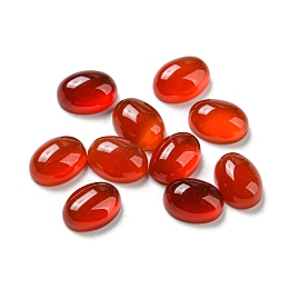 Honeyhandy Gemstone Cabochons, Natural Red Agate, 8x6x3mm