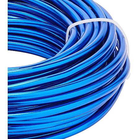 BENECREAT 52 Feet 6 Gauge Jewelry Craft Wire Aluminum Wire Bendable Metal Sculpting Wire for Bonsai Trees, Floral, Arts Crafts Making, Blue