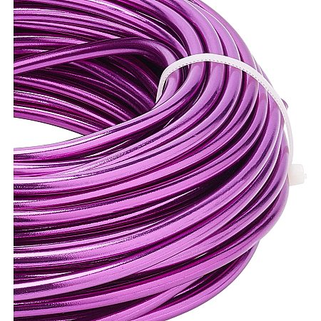 BENECREAT 52 Feet 6 Gauge Jewelry Craft Wire Aluminum Wire Bendable Metal Sculpting Wire for Bonsai Trees, Floral, Arts Crafts Making, Purple