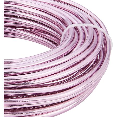 BENECREAT 52 Feet 6 Gauge Jewelry Craft Wire Aluminum Wire Bendable Metal Sculpting Wire for Bonsai Trees, Floral, Arts Crafts Making, Hot Pink