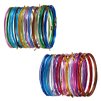 PandaHall Elite 30 Rolls 15 Colors Aluminum Craft Wire Flexible Metal Artistic Floral Jewelry Beading Wire 18 Gauge 20 Gauge for DIY Craft Jewelry Making Each Roll 16 Feet