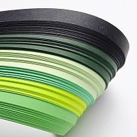 Honeyhandy 6 Colors Quilling Paper Strips, Gradual Green, 530x10mm, about 120strips/bag, 20strips/color