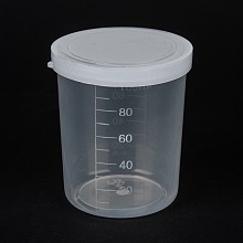 Measuring Cup Plastic Tools, Graduated Cup, White, 5.6x5.7x6.5cm, Capacity: 100ml(3.38fl. oz)