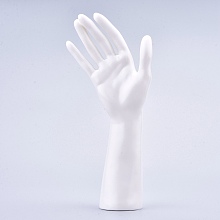 Honeyhandy Plastic Mannequin Female Hand Display, Jewelry Bracelet Necklace Ring Glove Stand Holder, White, 5.5x10.5x25cm