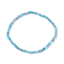 Honeyhandy 3mm Natural Apatite Beads Stretch Bracelet for Girl Women, Inner Diameter: 2-1/4 inch(5.65cm), Beads: 3mm