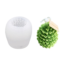 Honeyhandy 3D Pine Cone DIY Candle Silicone Molds, for Scented Candle Making, White, 6.8x7.1cm, Inner Diameter: 4x6.6cm