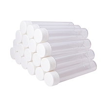 Pandahall Elite 30 PCS Clear Plastic Tube Bead Containers Large Storage Tubes 130x25mm (Diameter