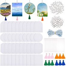 BENECREAT 40Pcs Sublimation Air Freshener, Blank Fragrant Sheets with Tassel, Car Scented Hanging Air Freshener for Car Interior Use and Decor