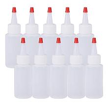 BENECREAT 20Pack 2 Ounce Plastic Squeeze Dispensing Bottles with Red Tip Caps - Good For Crafts, Art, Glue, Multi Purpose