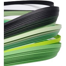 arricraft 10 Bags Green 6 Colors Quilling Paper Strips Gradual Color for DIY Crafts Home Decoration, 390x3mm, About 120strips/bag, 20strips/Color