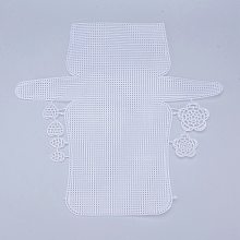 Honeyhandy Plastic Mesh Canvas Sheets, for Embroidery, Acrylic Yarn Crafting, Knit and Crochet Projects, Flower & Heart & Leaf, White, 34x35.7x0.15cm, Hole: 4x4mm, Leaf: 26x18x1.2mm, Heart: 27x28.5x1.2mm, Flowers: 51x52x1.2mm and 40.5x41x1.2mm