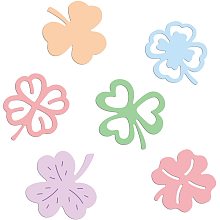 GLOBLELAND 6Pcs Clovers Metal Cutting Dies Saint Patrick's Day Stencils for DIY Scrapbooking Wedding Birthday Valentine's Day Cards Making Album Envelope Decoration,Matte Platinum