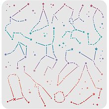 FINGERINSPIRE Constellation Drawing Painting Stencils Templates (11.8x11.8 inch) Plastic Square Reusable Stencils for Painting on Wood, Tile, Floor Wall Fabric