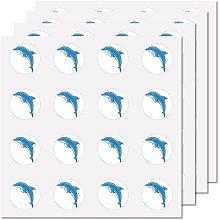 CREATCABIN 128Pcs Dolphin Stickers Underwater Planner Stickers Ocean Animal Waterproof Vinyl Decals for Bike Water Bottles Laptop Refrigerator Cup Luggage Computer Phone Skateboard Decor 1 Inch