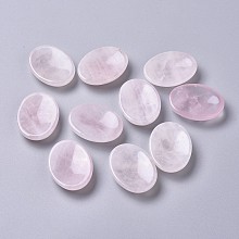 ARRICRAFT Natural Rose Quartz Massager, Worry Stone, Oval, 40x30x9mm