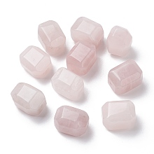 Natural Rose Quartz Beads, Faceted, Polygon, 15~16.5x11~12x11~12mm, Hole: 1.1mm