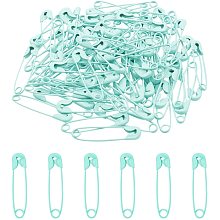 Arricraft 100PCS Premium Safety Pins, Colored Safety Pins Bulk Sewing Pins for DIY Craft Making and Clothing, Knitting Stitch Marker-Aquamarine