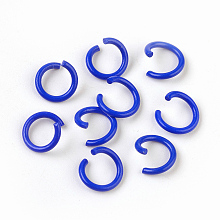 Honeyhandy Iron Jump Rings, Open Jump Rings, Royal Blue, 17 Gauge, 8~8.5x1.2mm, Inner Diameter: 5~6mm