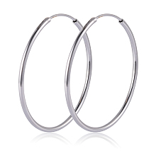 Arricraft 925 Sterling Silver Hoop Earrings Endless Unisex Small Hoop Earrings 30mm Gold Plating Cartilage Huggie Hoop Earrings for Women Men, Platinum, 30mm