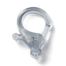 Honeyhandy Transparent Plastic Lobster CLaw Clasps, Light Grey, 26x19x6mm, Hole: 2mm