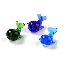 ARRICRAFT Handmade Lampwork Beads, Whale Shape, Mixed Color, 19x14x11.5mm, Hole: 1.2mm