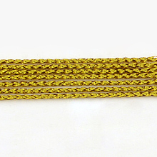 Braided Non-Elastic Beading Metallic Cords, 8-Ply, Goldenrod, 1mm, about 109.36 yards(100m)/bundle