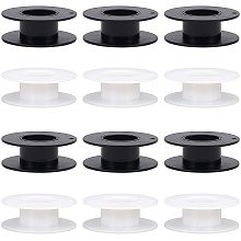 OLYCRAFT 24pcs Plastic Wire Bobbins Thread Wire Spools Bobbins Empty Wire Spools Plastic Bobbins for Embroidery and Brother Sewing Machines