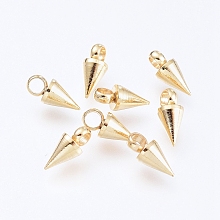 Honeyhandy 304 Stainless Steel Pendants, Spike/Cone, Golden, 6.5x3mm, Hole: 1.8~2mm