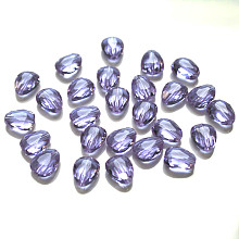 Honeyhandy Imitation Austrian Crystal Beads, Grade AAA, Faceted, teardrop, Lilac, 8x6x3.5mm, Hole: 0.7~0.9mm